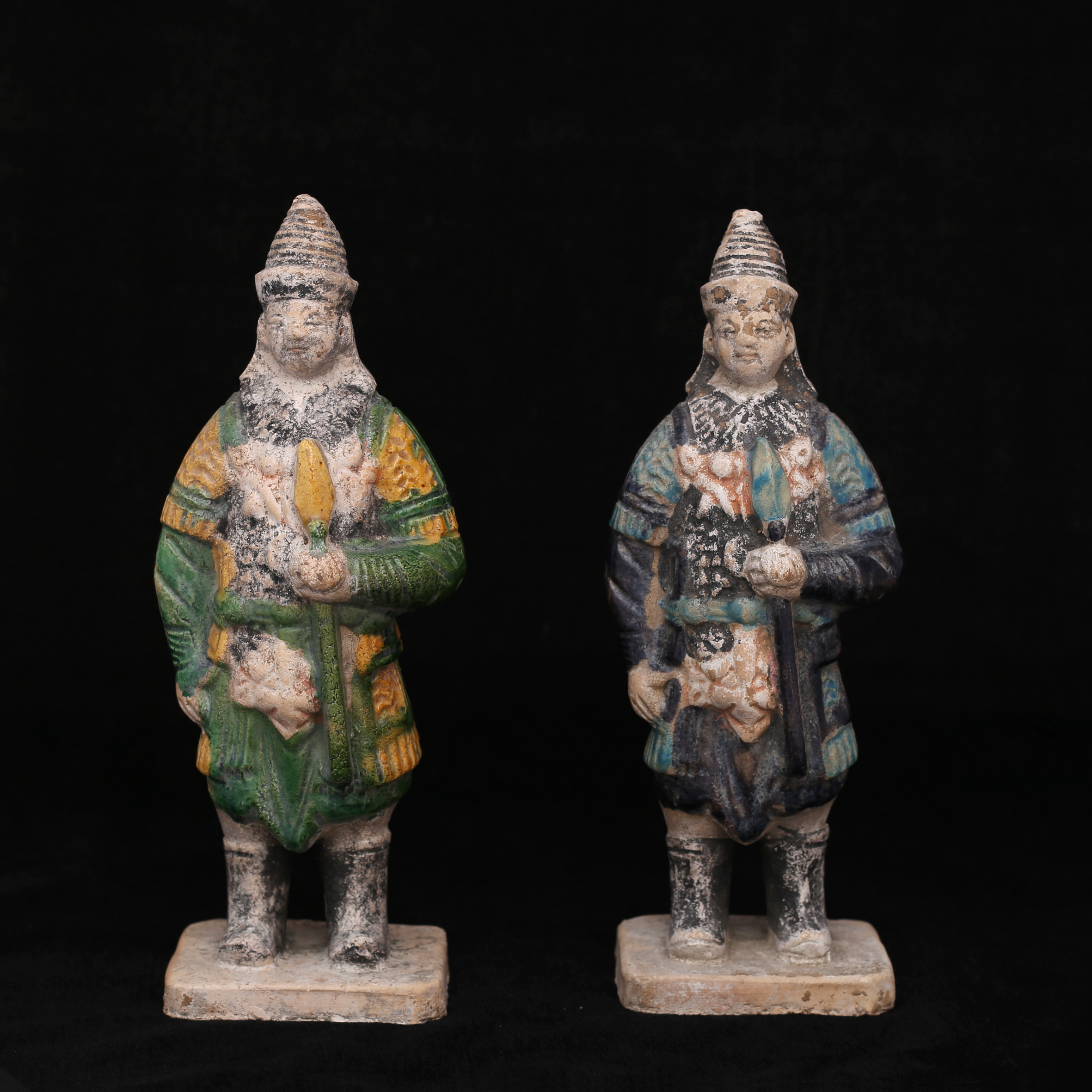 [466]三彩武士俑一对